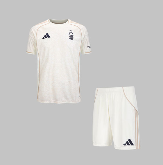 2025-26 Nottingham Forest FC Away Kids Soccer Kits Shirt With Shorts